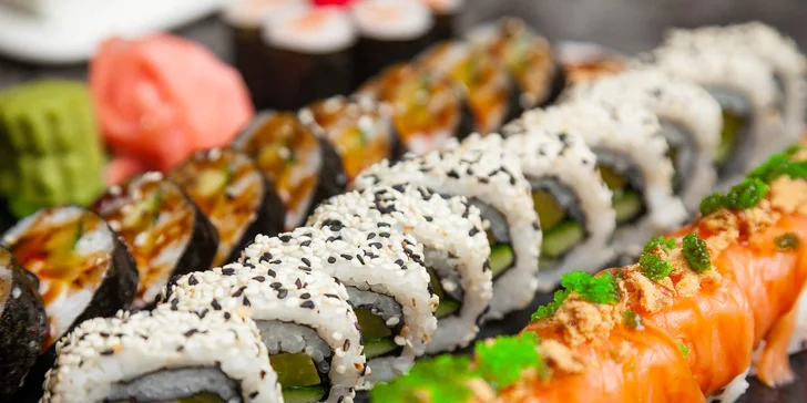XXL Sushi menu (42 kúskov) v Sushi bare Sunshine v Auparku