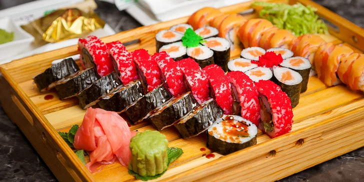 XXL sushi menu (36 kúskov) v ázijskej reštaurácii Avion Sunshine