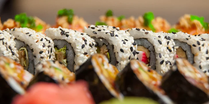 XXL Sushi menu (42 kúskov) v Sushi bare Sunshine v Auparku