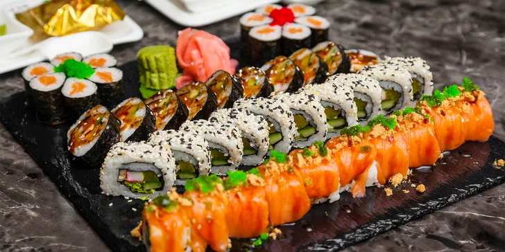 XXL Sushi menu (42 kúskov) v Sushi bare Sunshine v Auparku
