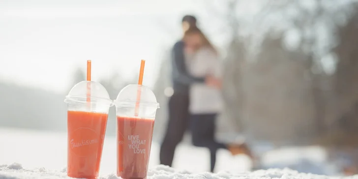 2 pollitrové drinky Fruitisimo plné lásky a zdravia - Srdcovka a Valentín