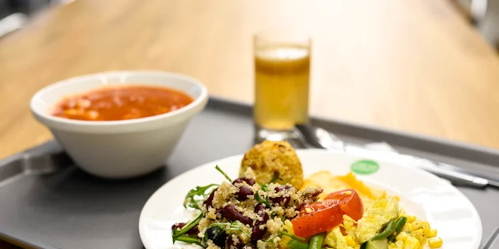 Zdravé trojchodové vegetariánske menu vo Fresh Markete