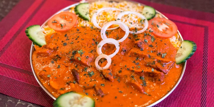 Chicken tikka masala alebo butter chicken s basmati ryžou