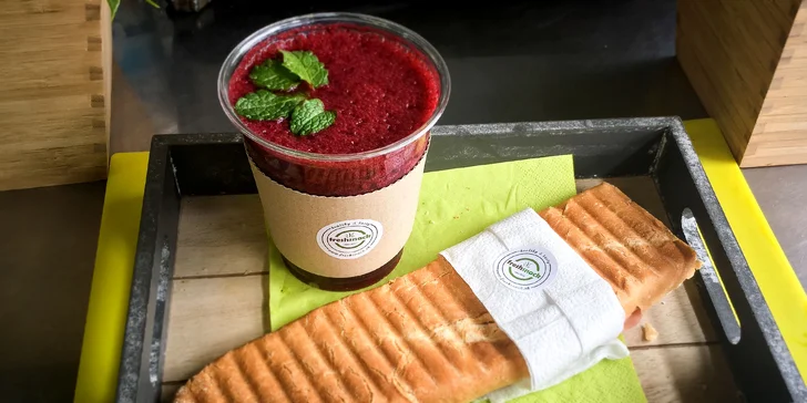 Zdravý olovrant! Smoothie alebo panini zo Snack Baru s donáškou