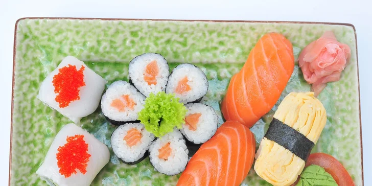 Sushi menu v Sushi bare Sunshine v Auparku