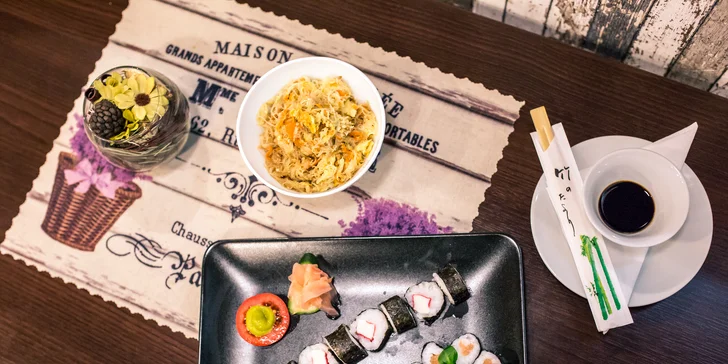 16 ks Sushi set s ryžovými rezancami v Brunch Breaku