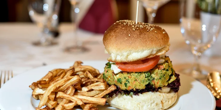 XXL Hovädzí burger alebo vegetariánsky burger