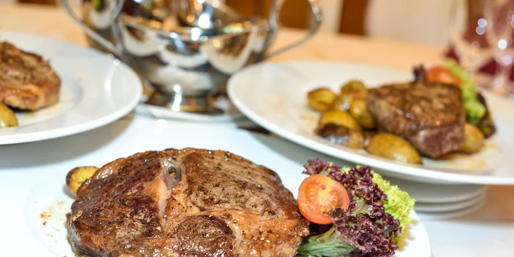 Hovädzí steak Rib Eye, steak zo sviečkovice alebo bravčový steak
