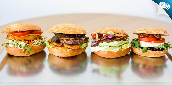 4 druhy chutných burgerov - aj na donášku!