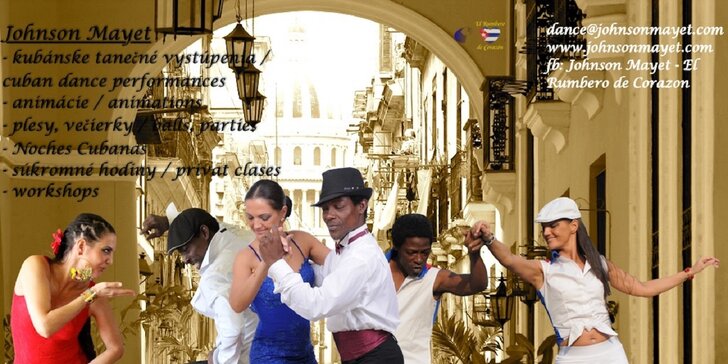 Pravá kubánska salsa s kubánskym profesionálnym tanečníkom!
