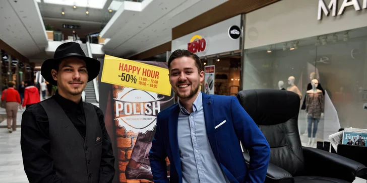 Klasické ručné čistenie obuvi v Auparku