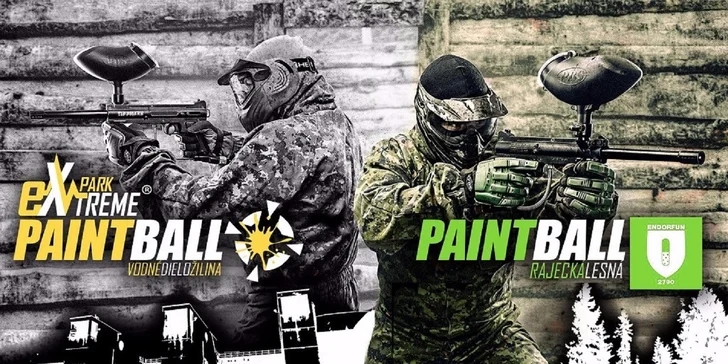 Poďte hrať PAINTBALL! 2 hodiny aj s výzbrojou