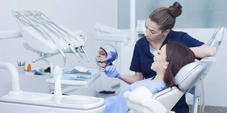 Komplexný vstupný stomatologický balíček či dentálna hygiena s pieskovaním