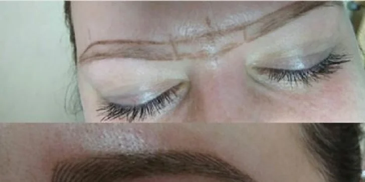Permanentný make-up obočia alebo pier