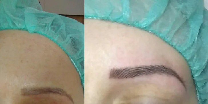 Permanentný make-up obočia alebo pier