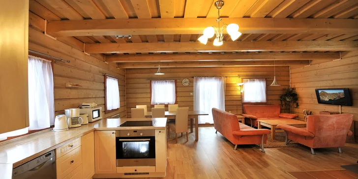 Komfortné drevenice pre 6 osôb v Sojka Resort na Liptove neďaleko Bešeňovej