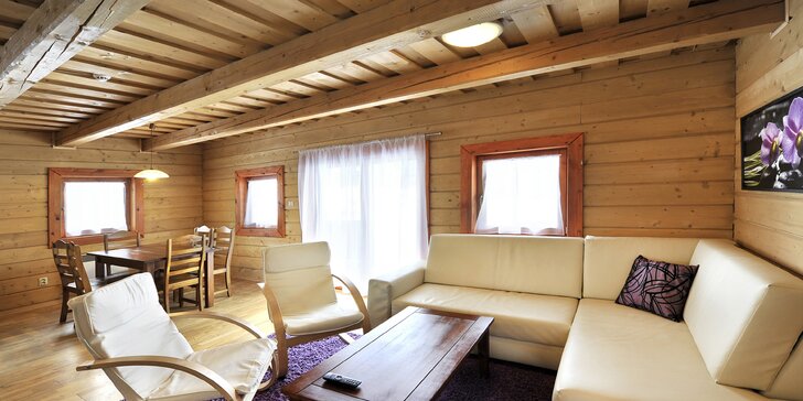 Komfortné drevenice pre 6 osôb v Sojka Resort na Liptove neďaleko Bešeňovej