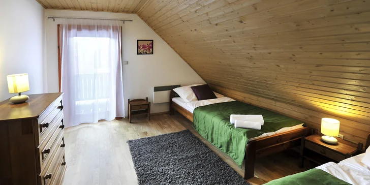 Komfortné drevenice pre 6 osôb v Sojka Resort na Liptove neďaleko Bešeňovej