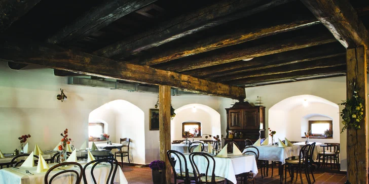 Oddych pre 2 osoby v luxusnom historickom Boutique hotel**** Pracháreň