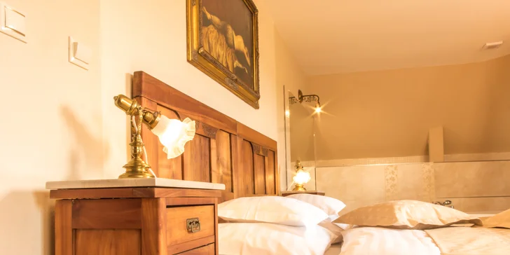 Oddych pre 2 osoby v luxusnom historickom Boutique hotel**** Pracháreň