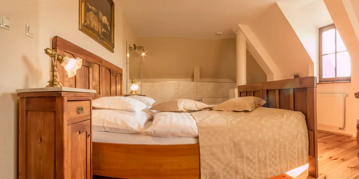 Oddych pre 2 osoby v luxusnom historickom Boutique hotel**** Pracháreň
