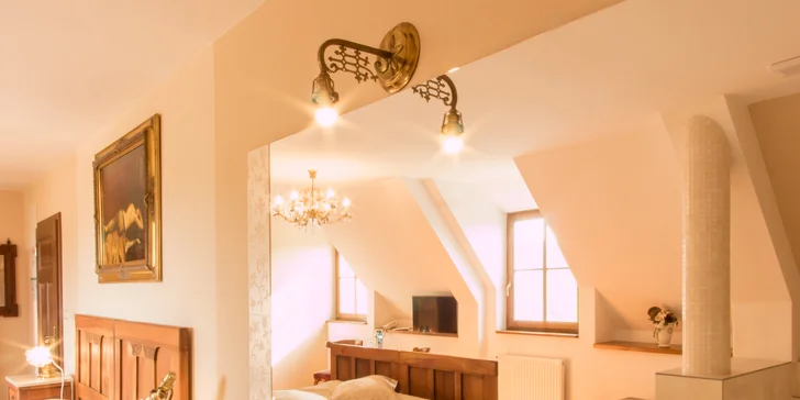 Oddych pre 2 osoby v luxusnom historickom Boutique hotel**** Pracháreň