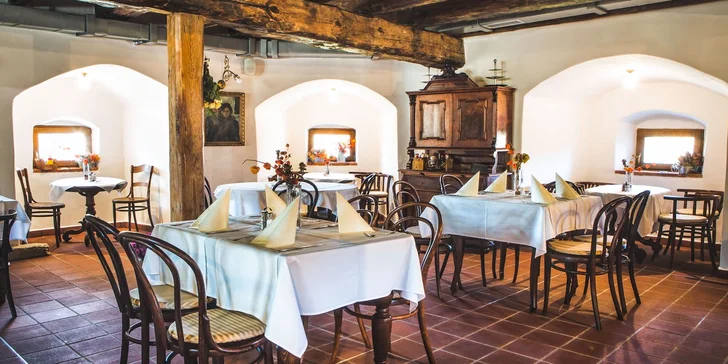 Oddych pre 2 osoby v luxusnom historickom Boutique hotel**** Pracháreň