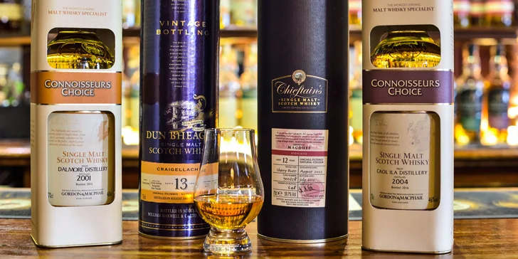 Degustácia štyroch druhov whisky aj s odborným výkladom