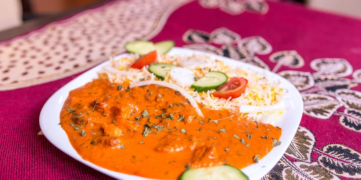 Chicken tikka masala alebo butter chicken s basmati ryžou