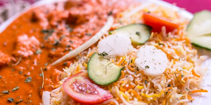 Chicken tikka masala alebo butter chicken s basmati ryžou