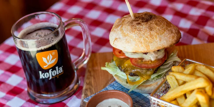Kuracie stripsy, rezne či hovädzí burger s hranolčekmi