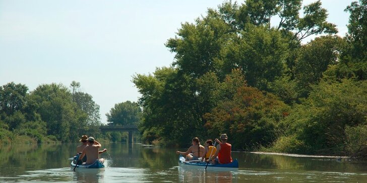 Splav Malého Dunaja na kanoe + deti do 6 rokov zdarma