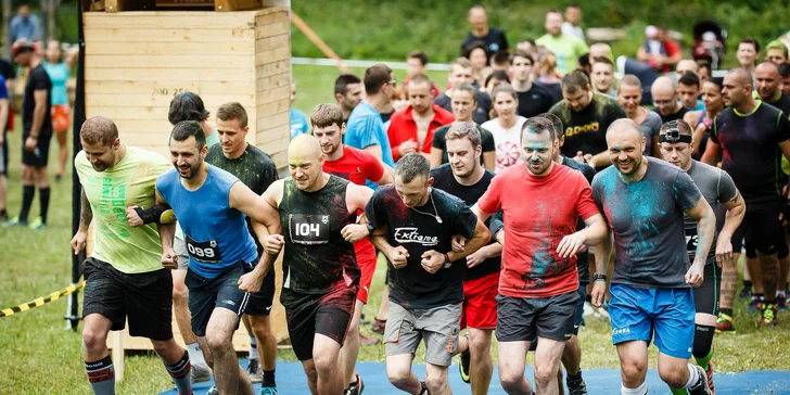 Štartovné Rugged Race Extreme - prekážkový beh s 25+ prekážkami (7,5+ km)
