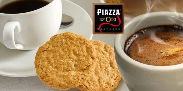 Lahodná káva so sušienkou v La Piazzetta