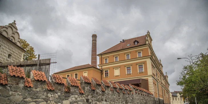Ubytovanie v historickom centre Tábora s polpenziou a pivným kúpeľom alebo wellness