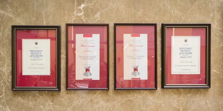 Najlepší historický hotel Európy za rok 2016 s unikátnou večerou a wellness