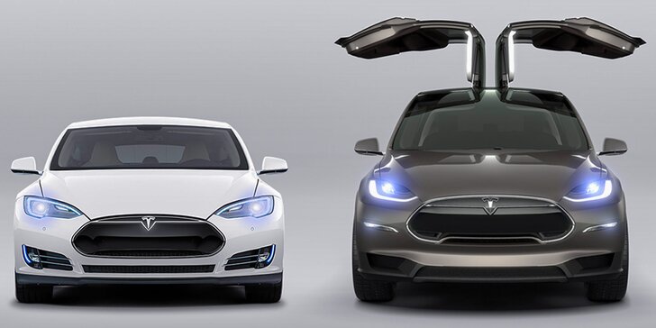 Jazda na automobiloch Tesla X P90D či Tesla S P90DL