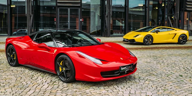 Jazda v novom Ferrari 458 Italia alebo v Lamborghini Gallardo LP560-4 vr. paliva