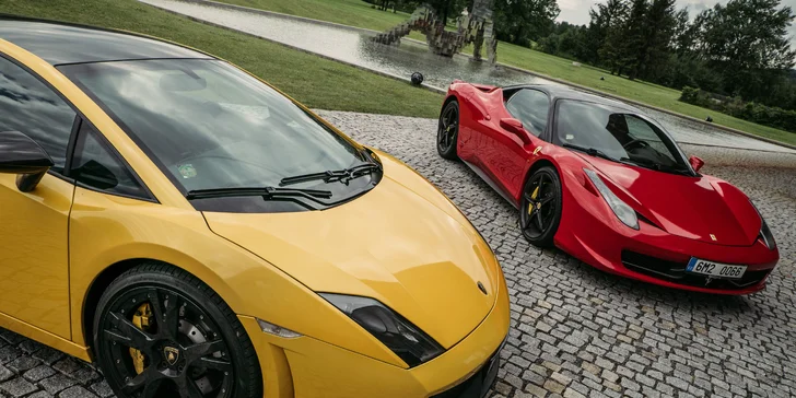 Jazda v novom Ferrari 458 Italia alebo v Lamborghini Gallardo LP560-4 vr. paliva
