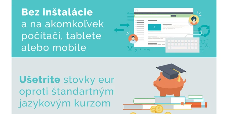 Šesťmesačný online kurz angličtiny + 1 prístup pre druhú osobu zdarma