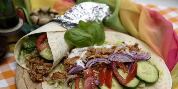 Kurací kebab v placke či s hranolčekmi