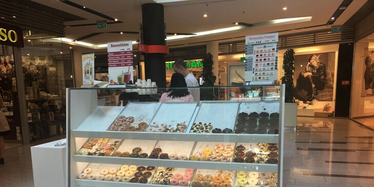 Skvelé donuty a káva v Tasty Donuts v obchodnom centre Central