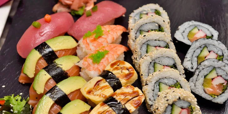 Sushi menu v Sushi bare Sunshine v Auparku