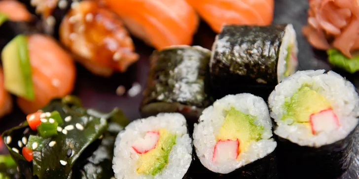 Sushi menu v Sushi bare Sunshine v Auparku