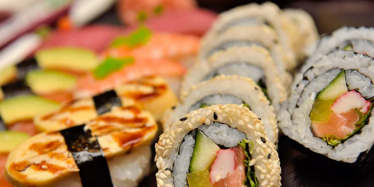 Sushi menu v Sushi bare Sunshine v Auparku