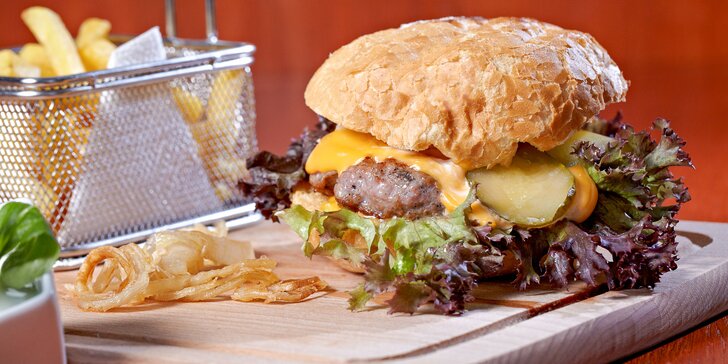 DOUBLE burger AL´CHEF a hranolčeky