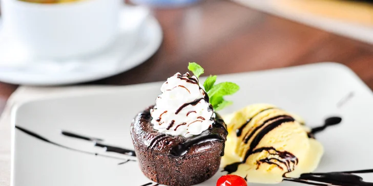 3-chodové menu s hovädzím steakom s fazuľkou a slaninou