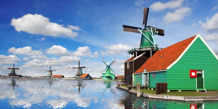 Brusel, Amsterdam, Zaanse Schans a park Keukenhof