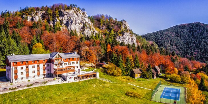 Aktívna dovolenka v Horskom Hoteli Malina*** v krásnom prostredí Veľkej Fatry s wellness, chutnou polpenziou a športami na Malinô Brdo