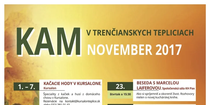 Jeseň vo Wellness & Spa Hoteli PANORAMA**** v kúpeľných Trenčianskych Tepliciach